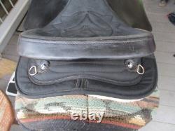 15'' QH big horn #101 Black leather & cordura western Barrel /trail saddle