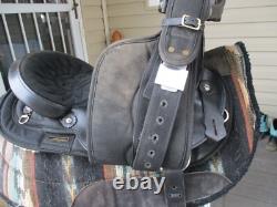 15'' QH big horn #101 Black leather & cordura western Barrel /trail saddle