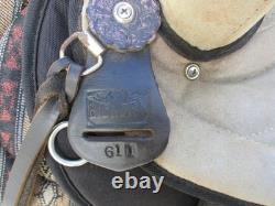 15'' QH big horn #611 Black cordura leather/cordura western Barrel/trail saddle