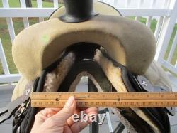 15'' QH big horn #611 Black cordura leather/cordura western Barrel/trail saddle