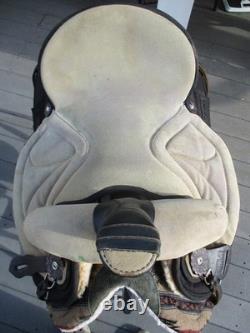 15'' QH big horn #611 Black cordura leather/cordura western Barrel/trail saddle