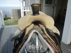 15'' QH big horn #611 Black cordura leather/cordura western Barrel/trail saddle