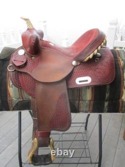 15'' Qh Bars Rocking R Saddlery Bear Trap Western Barrel Saddle USA