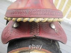 15'' Qh Bars Rocking R Saddlery Bear Trap Western Barrel Saddle USA