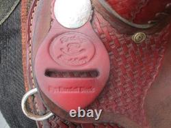 15'' Qh Bars Rocking R Saddlery Bear Trap Western Barrel Saddle USA