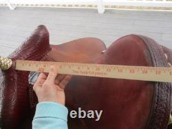 15'' Qh Bars Rocking R Saddlery Bear Trap Western Barrel Saddle USA