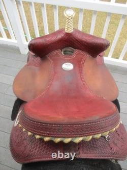 15'' Qh Bars Rocking R Saddlery Bear Trap Western Barrel Saddle USA