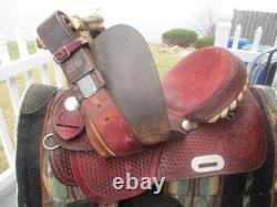 15'' Qh Bars Rocking R Saddlery Bear Trap Western Barrel Saddle USA