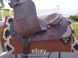 15'' Qh Bars Simco #5567 Western Equitation Or Trail Saddle 26.4lbs 15'' Qh Bars Simco #5567 Western Equitation Or Trail Saddle 26.4lbs