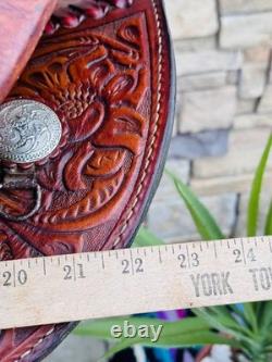 15 Roundskirt Barrel Saddle- Deep Seat, Western, Floral