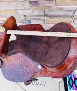 15 Roundskirt Barrel Saddle- Deep Seat, Western, Floral