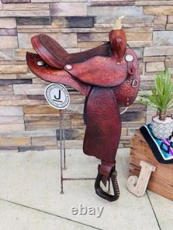 15 Roundskirt Barrel Saddle- Deep Seat, Western, Floral