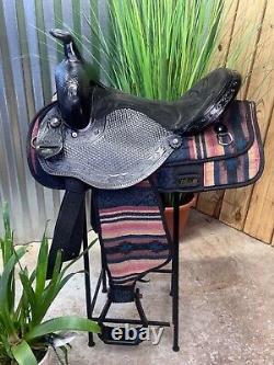 15 SADDLE KING of TEXAS Western Barrel Saddle Light Weight Black