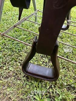 15'' SIMCO #3140 Brown Leather Floral Tooled Western Saddle