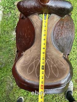 15'' SIMCO #3140 Brown Leather Floral Tooled Western Saddle