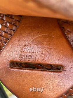 15 SIMCO Western Barrel Horse Saddle #5093 Basket Tooled