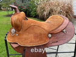 15 SIMCO Western Barrel Horse Saddle #5093 Basket Tooled