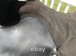 15'' SQ Bars Chisholm Trail leather/cordura western trail saddle w flag pad USA