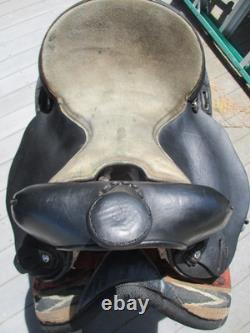 15'' SQH BARS SIMCO black Western barrel/ trail saddle leather & cordura USA