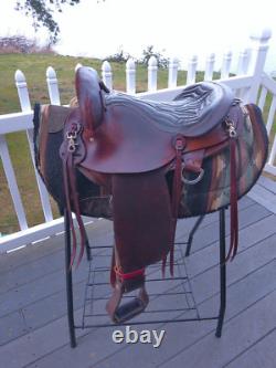 15'' SQH Barrs American Saddlery #800 Western Leather Endurance Trail saddle USA