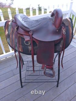 15'' SQH Barrs American Saddlery #800 Western Leather Endurance Trail saddle USA