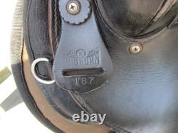 15'' SQH big horn #187 Black AZTEC leather & cordura western Barrel/trail saddle
