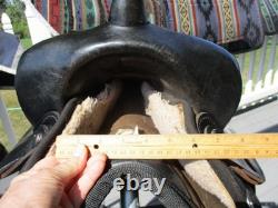 15'' SQH big horn #187 Black AZTEC leather & cordura western Barrel/trail saddle