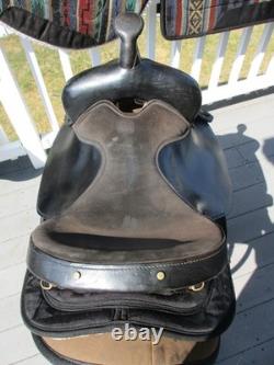 15'' SQH big horn #187 Black AZTEC leather & cordura western Barrel/trail saddle