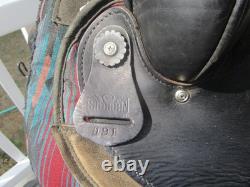 15'' SQH big horn #191 Black AZTEC leather & cordura western Barrel/trail saddle