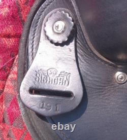 15'' SQH big horn #191 Black AZTEC leather & cordura western Barrel/trail saddle