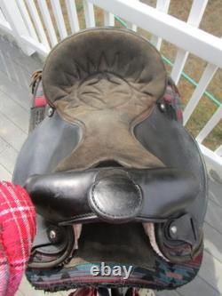 15'' SQH big horn #191 Black AZTEC leather & cordura western Barrel/trail saddle