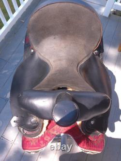 15'' SQH big horn #191 Black AZTEC leather & cordura western Barrel/trail saddle