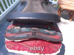 15'' SQH big horn #191 Black AZTEC leather & cordura western Barrel/trail saddle