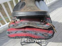 15'' SQH big horn #191 Black AZTEC leather & cordura western Barrel/trail saddle