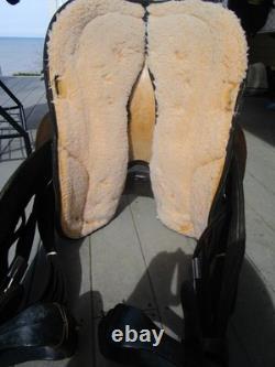 15'' SQH big horn #191 Black AZTEC leather & cordura western Barrel/trail saddle