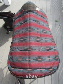 15'' SQH big horn #191 Black AZTEC leather & cordura western Barrel/trail saddle