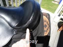 15'' SQH big horn #193 Black leather & cordura western Barrel/trail saddle