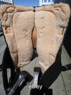 15'' SQH big horn #193 Black leather & cordura western Barrel/trail saddle
