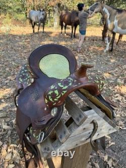 15 Scott Thomas Leather Custom Barrel Racing Western Horse Riding Saddle