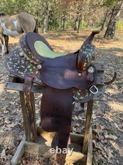 15 Scott Thomas Leather Custom Barrel Racing Western Horse Riding Saddle