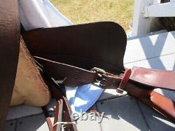 15'' Simco #8675 Brown Leather Western Trail Saddle Semi Qhb