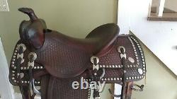 15 Simco Western Dotted Parade Saddle With Slick Seat