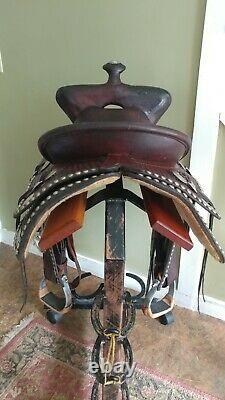 15 Simco Western Dotted Parade Saddle With Slick Seat