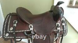 15 Simco Western Dotted Parade Saddle With Slick Seat