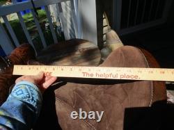 15'' Sqh Bars Western Saddlery Big W Western Floral Tooled Trail Saddle USA