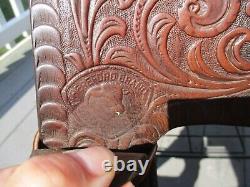 15'' TEXTAN HEREFORD TOOLED Brown leather equitation western saddle QHBARS 29LB