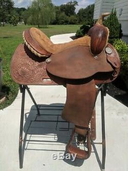 15 Tex Tan Barrel Racing Western Saddle