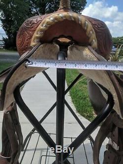 15 Tex Tan Barrel Racing Western Saddle