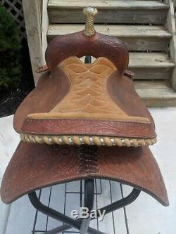 15 Tex Tan Barrel Racing Western Saddle