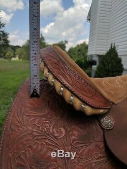 15 Tex Tan Barrel Racing Western Saddle